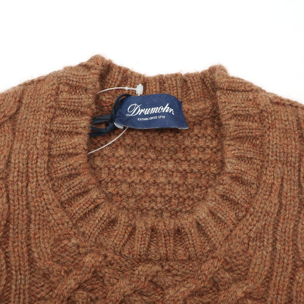 【新品】ドルモア DRUMOHR ラムズウール クルーネック プルオーバーニット ブラウン【 42 】【 状態ランクN 】【 メンズ 】