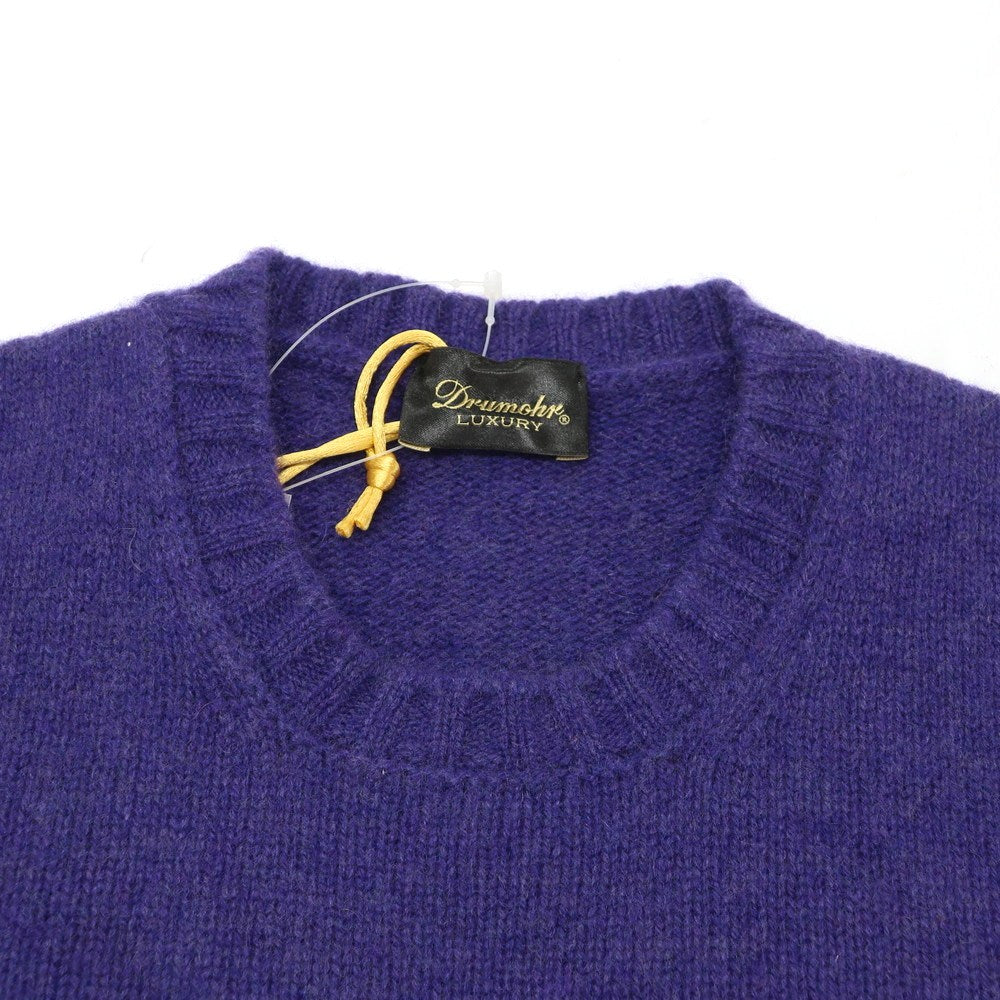 【新品】ドルモア DRUMOHR カシミヤ クルーネック プルオーバーニット パープル【 44 】【 状態ランクN 】【 メンズ 】
