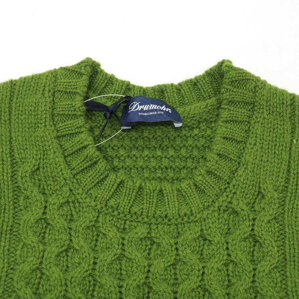 【新品】ドルモア DRUMOHR ラムズウール クルーネック  プルオーバーニット ティーグリーン【 52 】【 状態ランクN 】【 メンズ 】