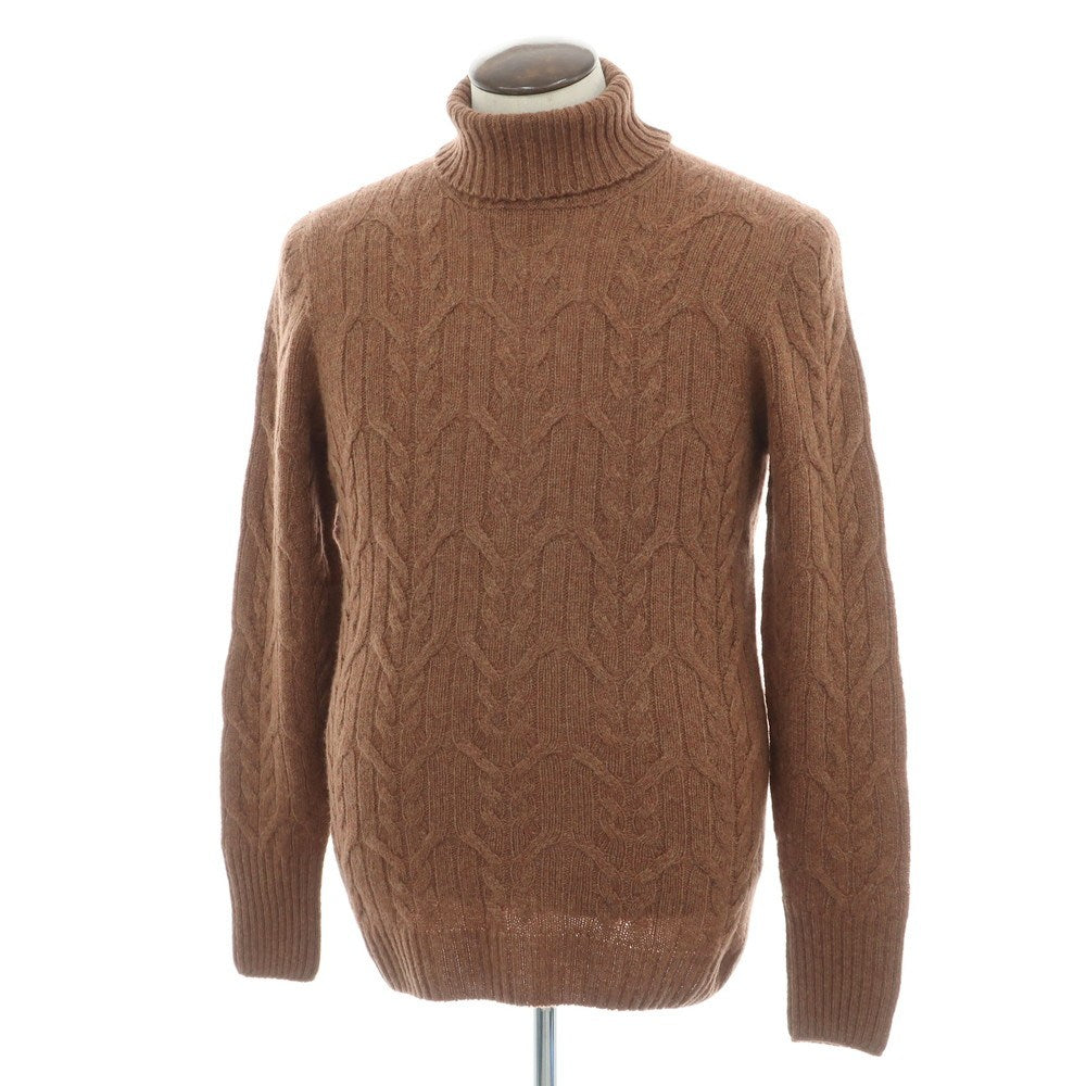 【新品】ドルモア DRUMOHR ケーブル編み ラムズウール タートルネック  プルオーバーニット ブラウン【 52 】【 状態ランクN 】【 メンズ 】