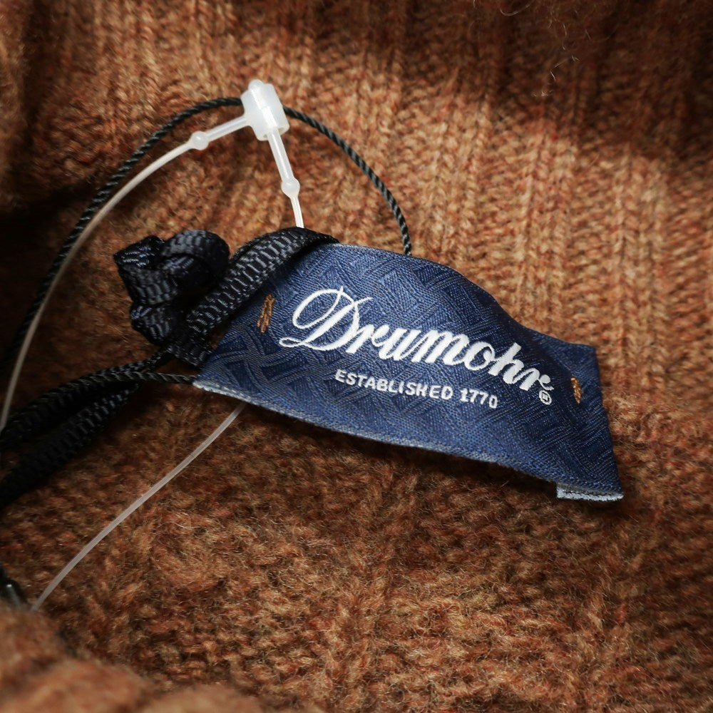 【新品】ドルモア DRUMOHR ケーブル編み ラムズウール タートルネック プルオーバーニット ブラウン【 52 】【 状態ランクN 】【 メンズ 】