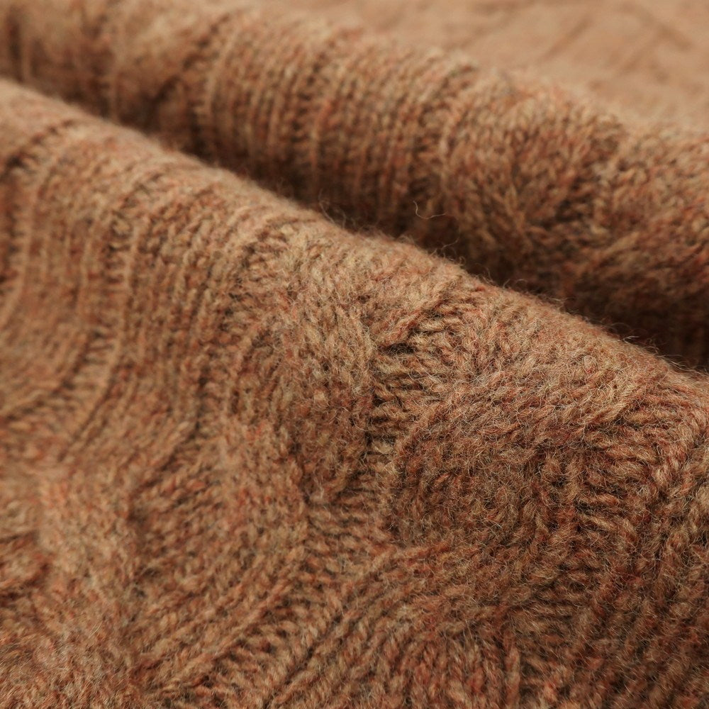 【新品】ドルモア DRUMOHR ケーブル編み ラムズウール タートルネック  プルオーバーニット ブラウン【 52 】【 状態ランクN 】【 メンズ 】