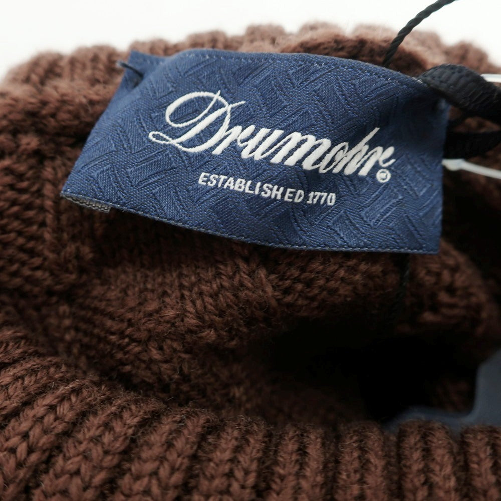 【新品】ドルモア DRUMOHR メリノウール タートルネック プルオーバーニット ブラウン【 42 】【 状態ランクN 】【 メンズ 】