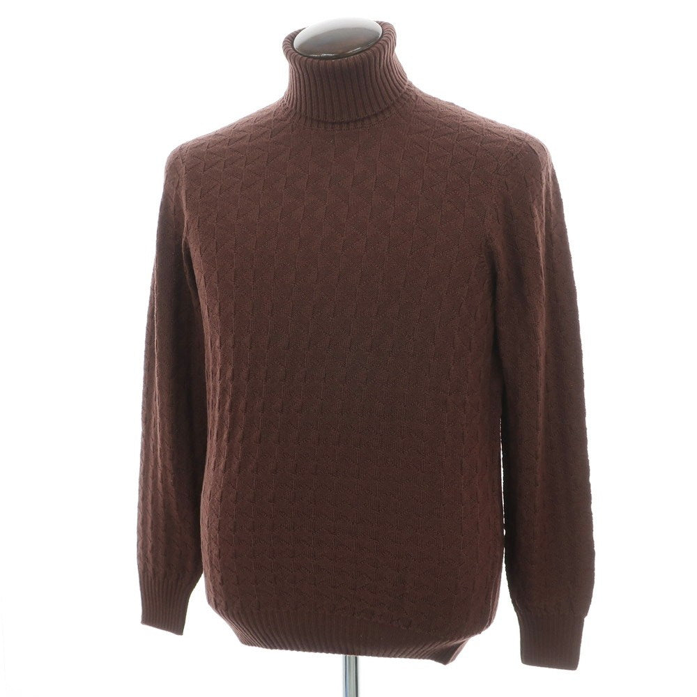 【新品】ドルモア DRUMOHR メリノウール タートルネック  プルオーバーニット ブラウン【 52 】【 状態ランクN 】【 メンズ 】