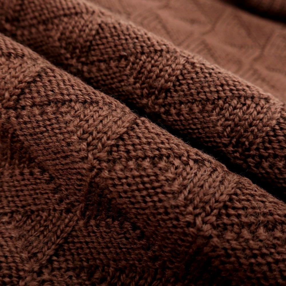 【新品】ドルモア DRUMOHR メリノウール タートルネック  プルオーバーニット ブラウン【 52 】【 状態ランクN 】【 メンズ 】