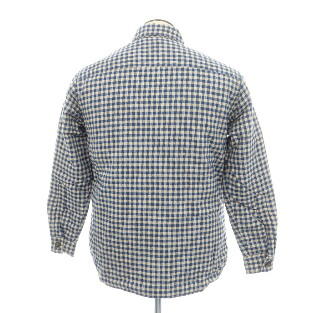【新品】ギローバー GUY ROVER  コットン ギンガムチェック 中綿入り シャツジャケット ブルゾン ブルーxベージュ【 L 】【 状態ランクN 】【 メンズ 】