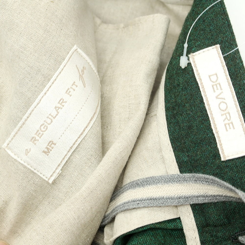 【新品】デヴォレ インチピット DEVORE Incipit  ウール イージースラックスパンツ ダークグリーン【 44 】【 状態ランクN 】【 メンズ 】