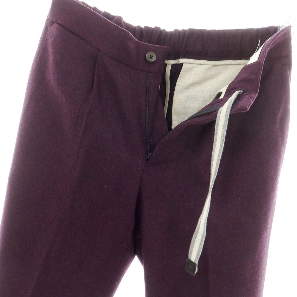 【新品】デヴォレ インチピット DEVORE Incipit  ウール イージースラックスパンツ ダークパープル【 46 】【 状態ランクN 】【 メンズ 】