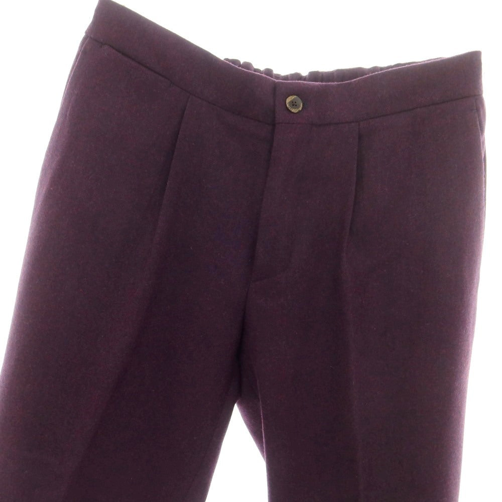 【新品】デヴォレ インチピット DEVORE Incipit  ウール イージースラックスパンツ ダークパープル【 50 】【 状態ランクN 】【 メンズ 】