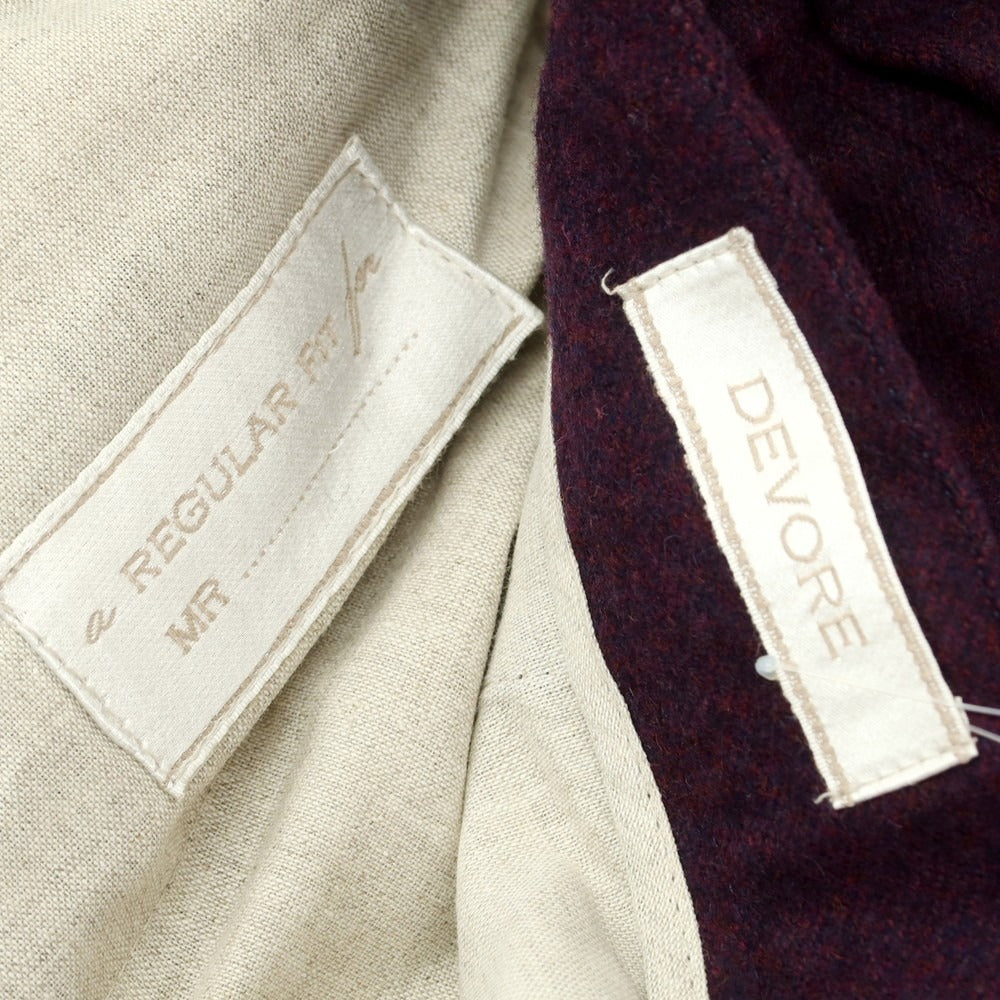 【新品】デヴォレ インチピット DEVORE Incipit  ウール イージースラックスパンツ ダークパープル【 50 】【 状態ランクN 】【 メンズ 】