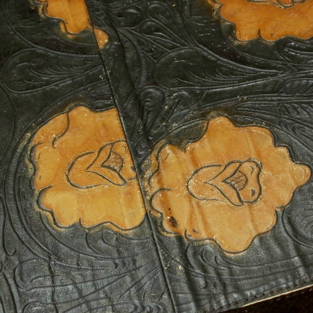 【中古】ルコンド L&KONDO カービングレザー ハラコレザー ラグマット ブラックxブラウン【 状態ランクB 】【 ユニセックス 】