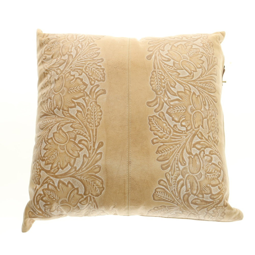 【中古】ルコンド L&KONDO カービング加工レザー クッション ベージュ【 M 】【 状態ランクA 】【 ユニセックス 】