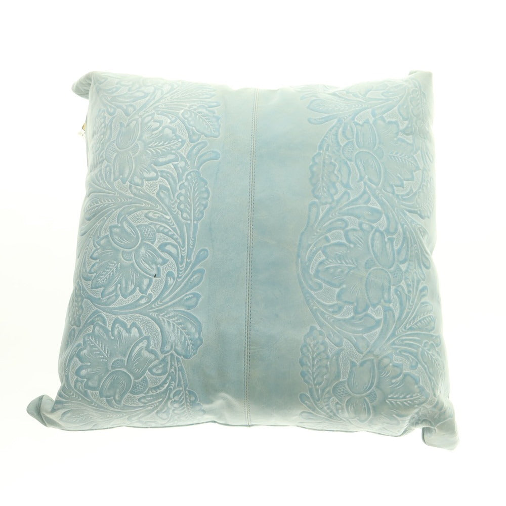 【中古】ルコンド L&KONDO カービング加工レザー クッション ライトブルー【 M 】【 状態ランクC 】【 ユニセックス 】