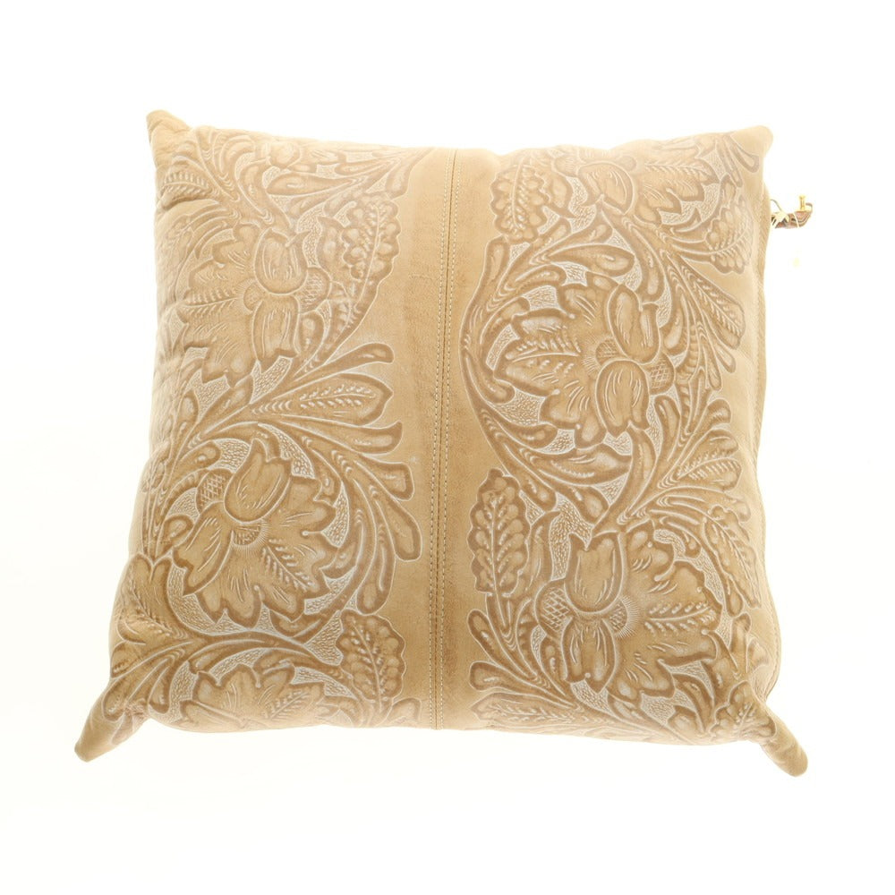 【中古】ルコンド L&KONDO カービング加工レザー クッション ベージュ【 S 】【 状態ランクA 】【 ユニセックス 】