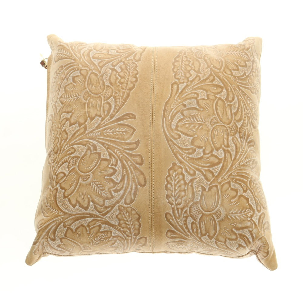 【中古】ルコンド L&KONDO カービング加工レザー クッション ベージュ【 S 】【 状態ランクA 】【 ユニセックス 】