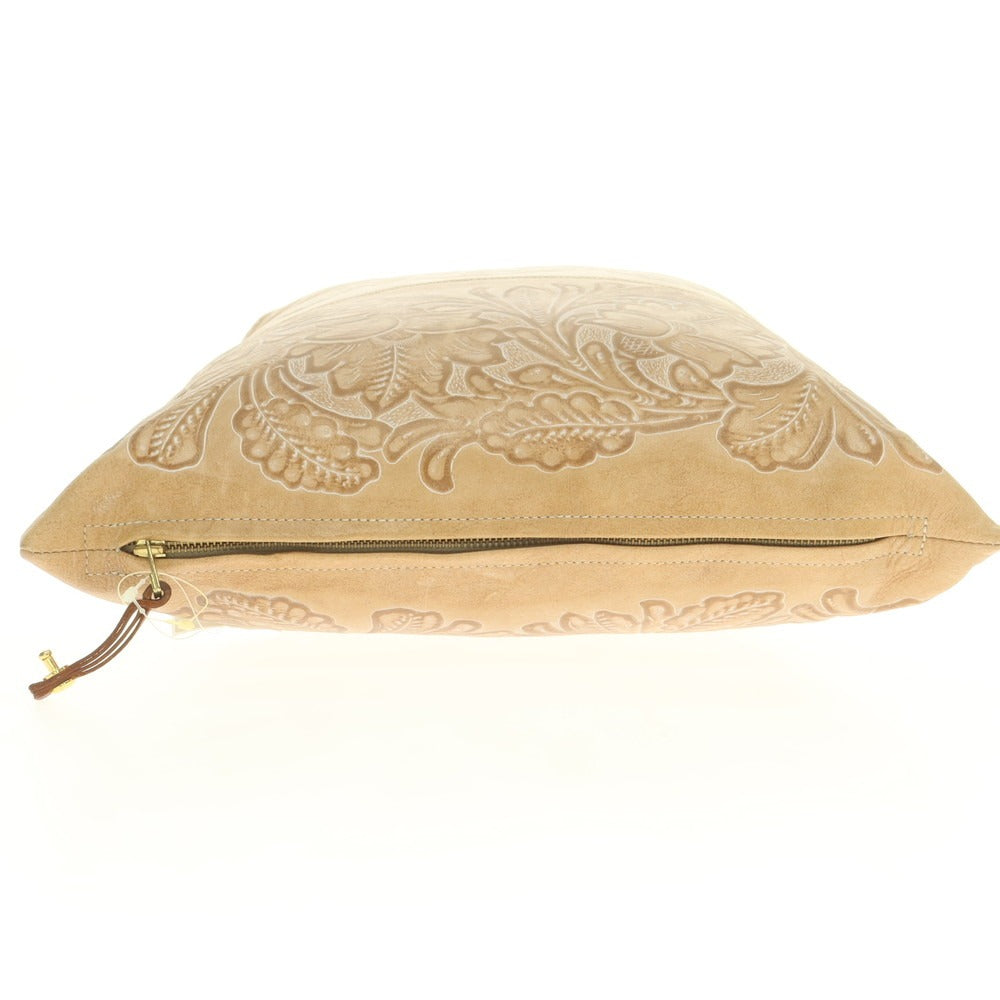 【中古】ルコンド L&KONDO カービング加工レザー クッション ベージュ【 S 】【 状態ランクA 】【 ユニセックス 】