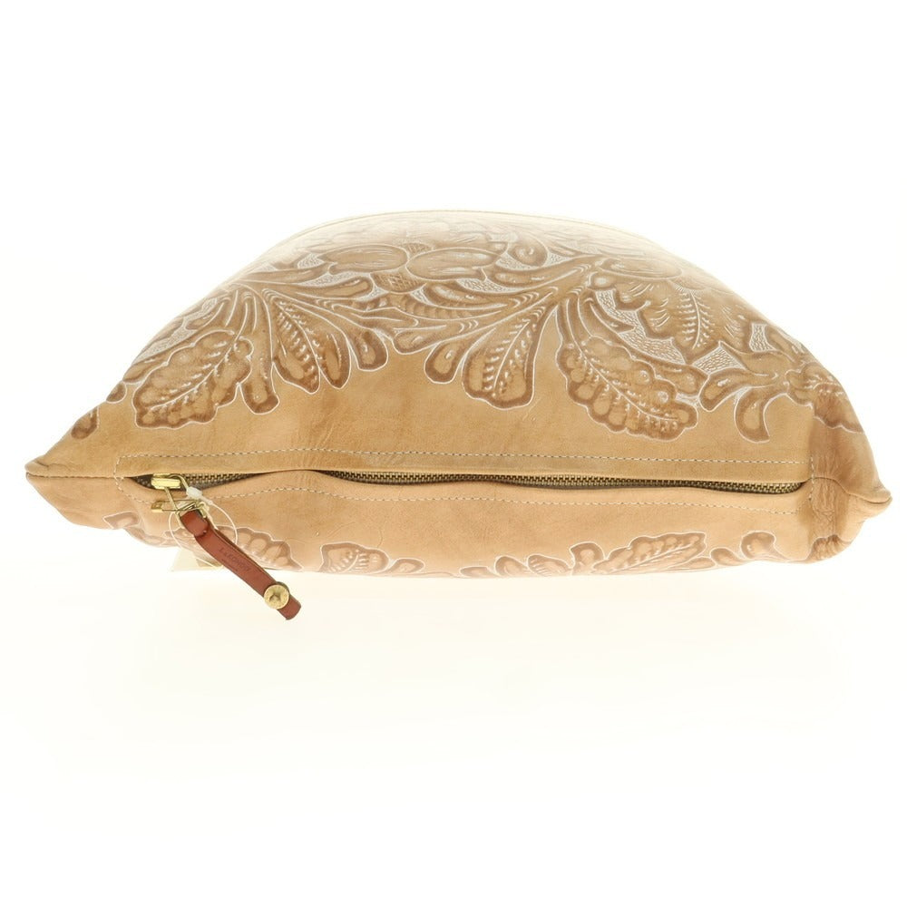 【中古】ルコンド L&KONDO カービング加工レザー クッション ベージュ【 S 】【 状態ランクA 】【 ユニセックス 】