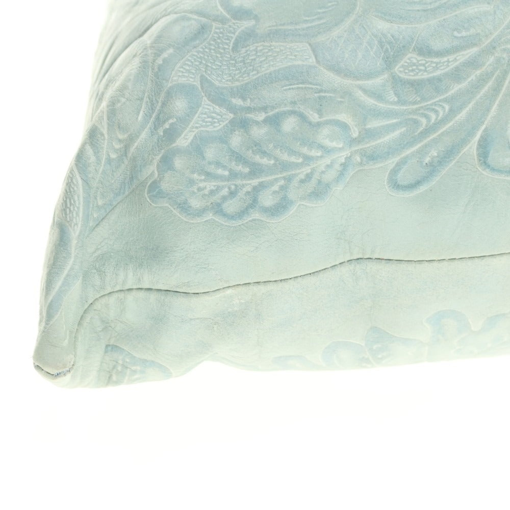 【中古】ルコンド L&KONDO カービング加工レザー クッション ライトブルー【 S 】【 状態ランクC 】【 ユニセックス 】