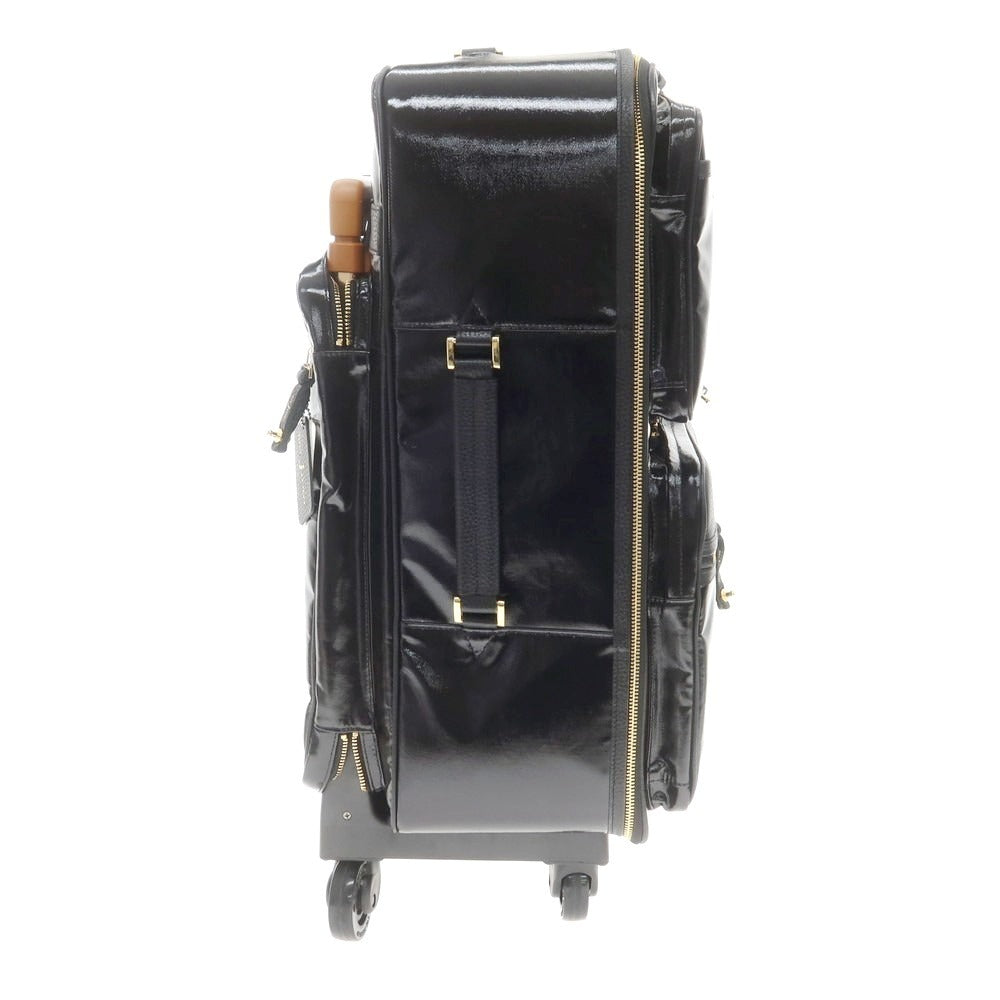【中古】【未使用】ボンジャポネ BONJAPONE コーティングキャンバス キャリーバッグ ブラック【 状態ランクS 】【 メンズ 】