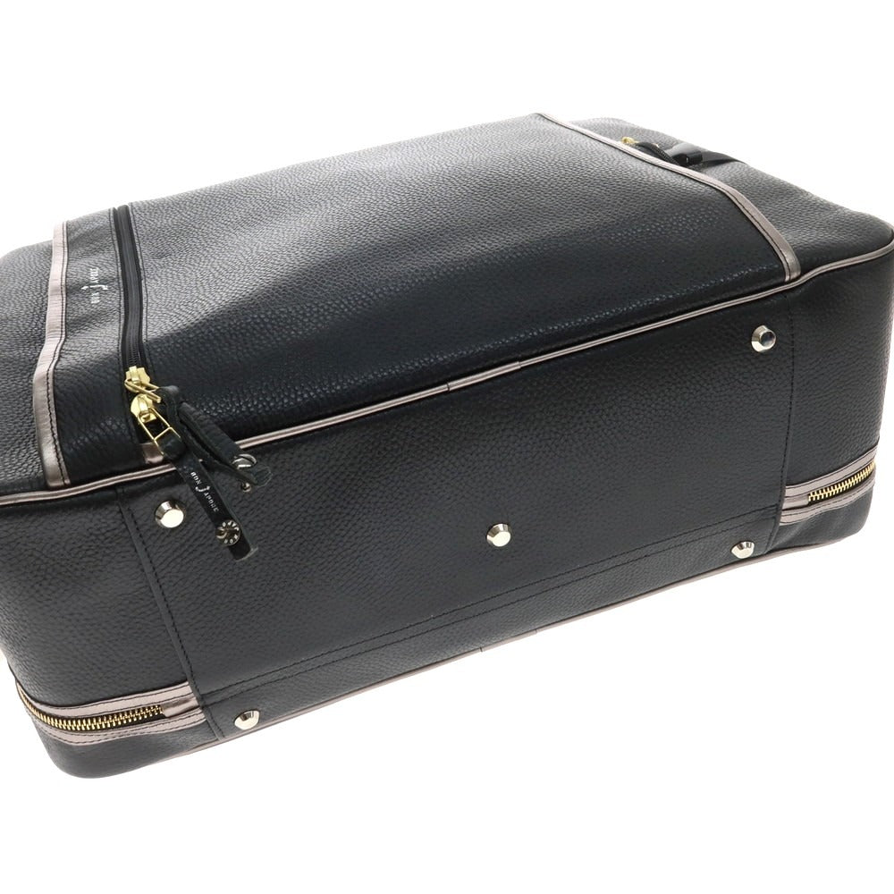 【中古】【未使用】ボンジャポネ BONJAPONE ENBOSSED SAFARI Mousieur.C カービングレザー キャリーバッグ ブラック【 状態ランクS 】【 メンズ 】