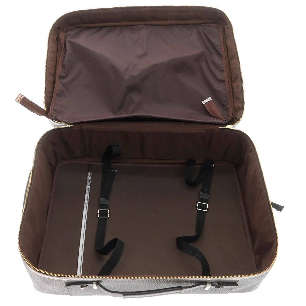 【中古】【未使用】ボンジャポネ BONJAPONE ENBOSSED SAFARI Mousieur.C カービングレザー キャリーバッグ ブラック【 状態ランクS 】【 メンズ 】