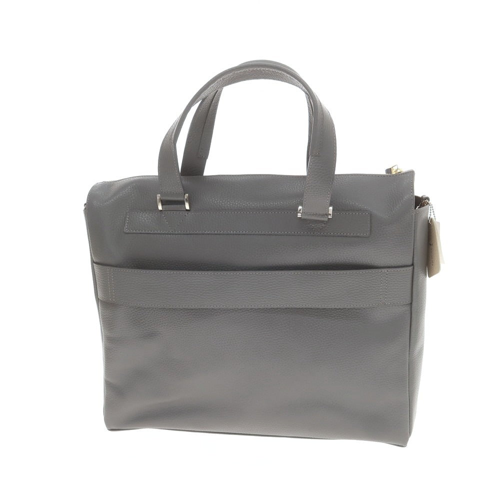 【中古】【未使用】ボンジャポネ BONJAPONE シュリンクレザー ボストンバッグ グレー【 状態ランクS 】【 ユニセックス 】