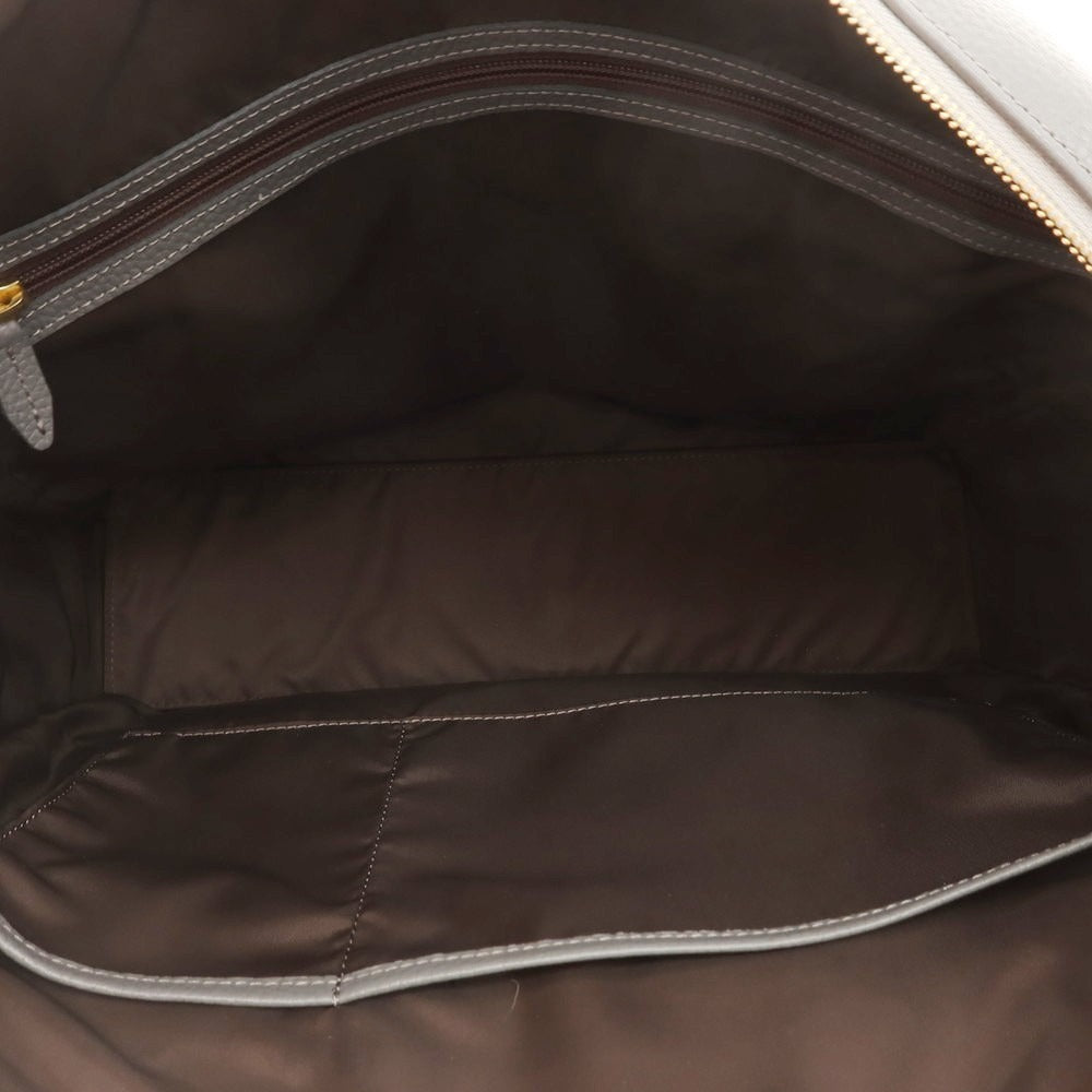 【中古】【未使用】ボンジャポネ BONJAPONE シュリンクレザー ボストンバッグ グレー【 状態ランクS 】【 ユニセックス 】