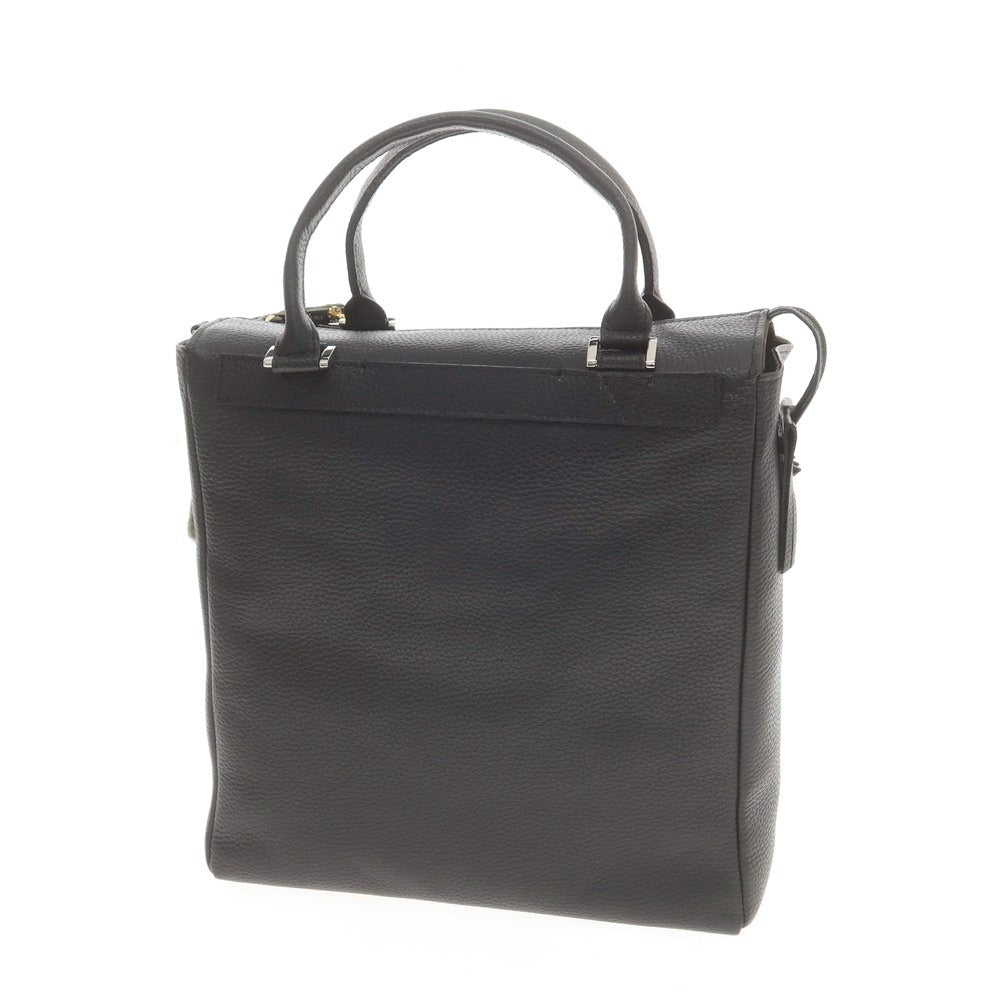 【中古】【未使用】ボンジャポネ BONJAPONE シュリンクレザー スタッズ トートバッグ ブラックxシルバー【 状態ランクS 】【 ユニセックス 】