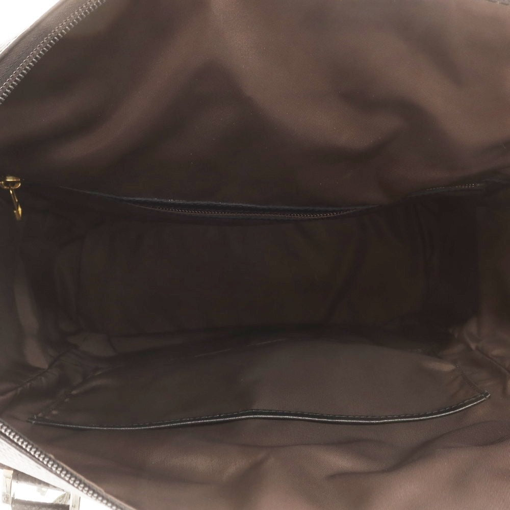 【中古】【未使用】ボンジャポネ BONJAPONE シュリンクレザー スタッズ トートバッグ ブラックxシルバー【 状態ランクS 】【 ユニセックス 】