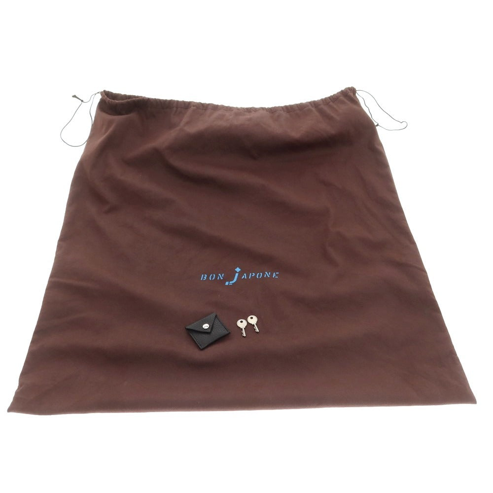 【中古】【未使用】ボンジャポネ BONJAPONE シュリンクレザー スタッズ トートバッグ ブラックxシルバー【 状態ランクS 】【 ユニセックス 】