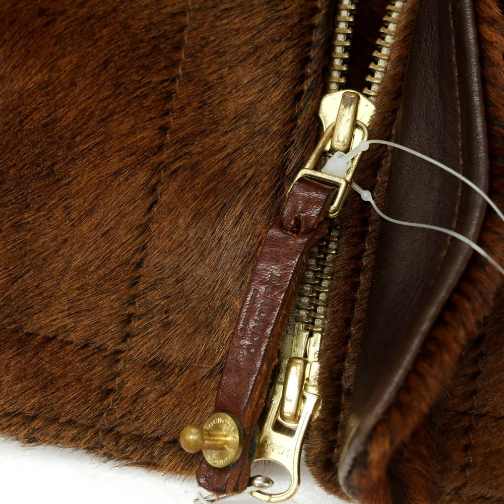 【中古】ルコンド L&KONDO イタリアンヘアカーフ レザーブルゾン ブラウン【 46 】【 状態ランクB 】【 メンズ 】