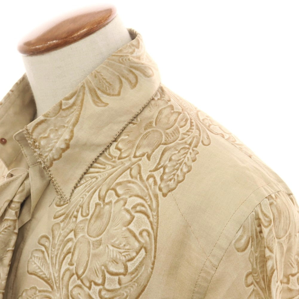 【中古】ルコンド L&KONDO コットン ダブルカフス カジュアルシャツ ベージュ【 48 】【 状態ランクD 】【 メンズ 】