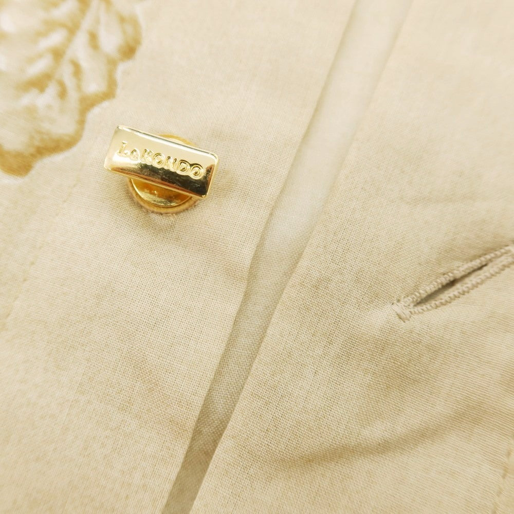 【中古】ルコンド L&KONDO コットン ダブルカフス カジュアルシャツ ベージュ【 48 】【 状態ランクD 】【 メンズ 】