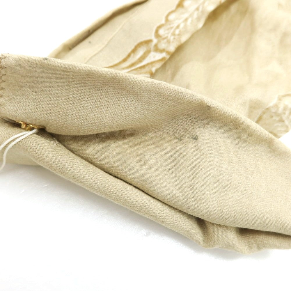 【中古】ルコンド L&KONDO コットン ダブルカフス カジュアルシャツ ベージュ【 48 】【 状態ランクD 】【 メンズ 】