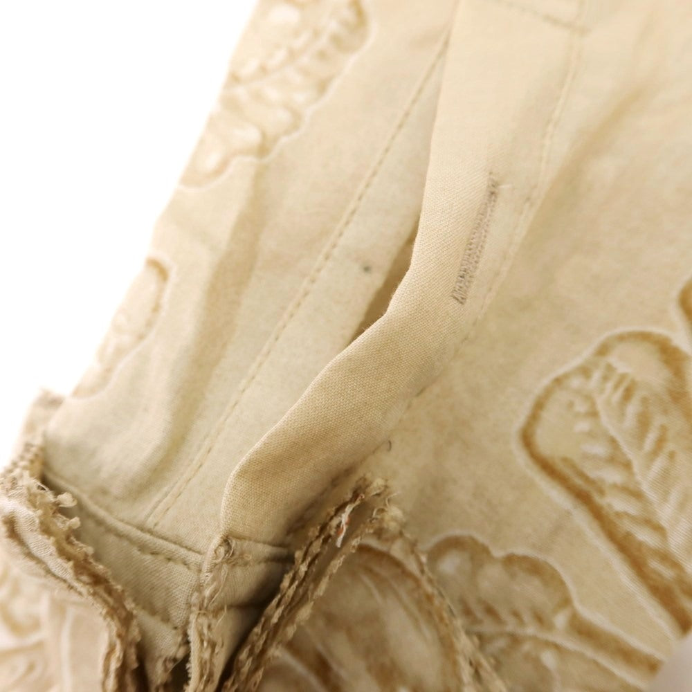 【中古】ルコンド L&KONDO コットン ダブルカフス カジュアルシャツ ベージュ【 48 】【 状態ランクD 】【 メンズ 】