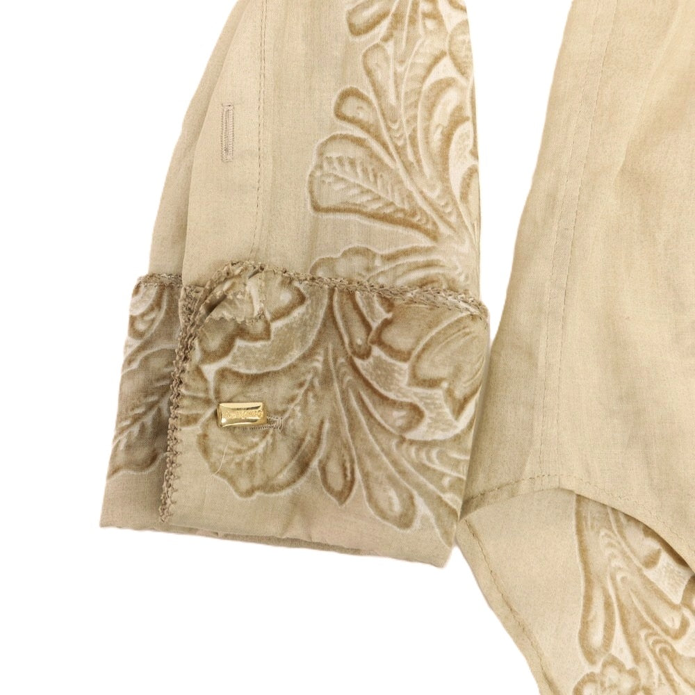 【中古】ルコンド L&KONDO コットン ダブルカフス カジュアルシャツ ベージュ【 48 】【 状態ランクB 】【 メンズ 】