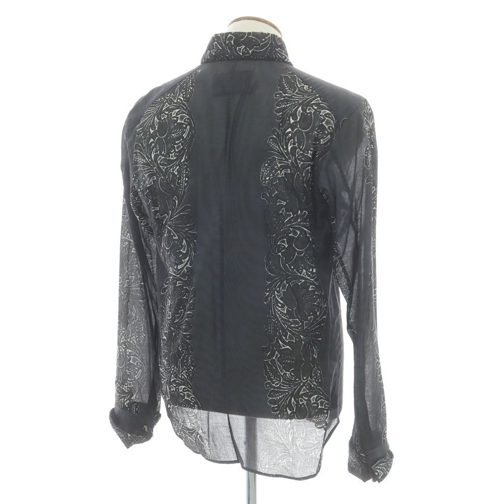 【中古】ルコンド L&KONDO コットン ダブルカフス カジュアルシャツ ブラック【 48 】【 状態ランクB 】【 メンズ 】