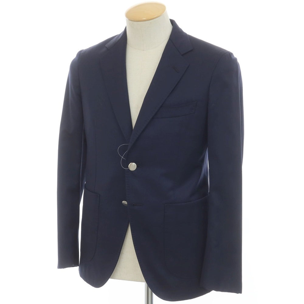 【中古】アザブテーラー azabu tailor ウール テーラードジャケット ネイビー【 40 】【 状態ランクC 】【 メンズ 】