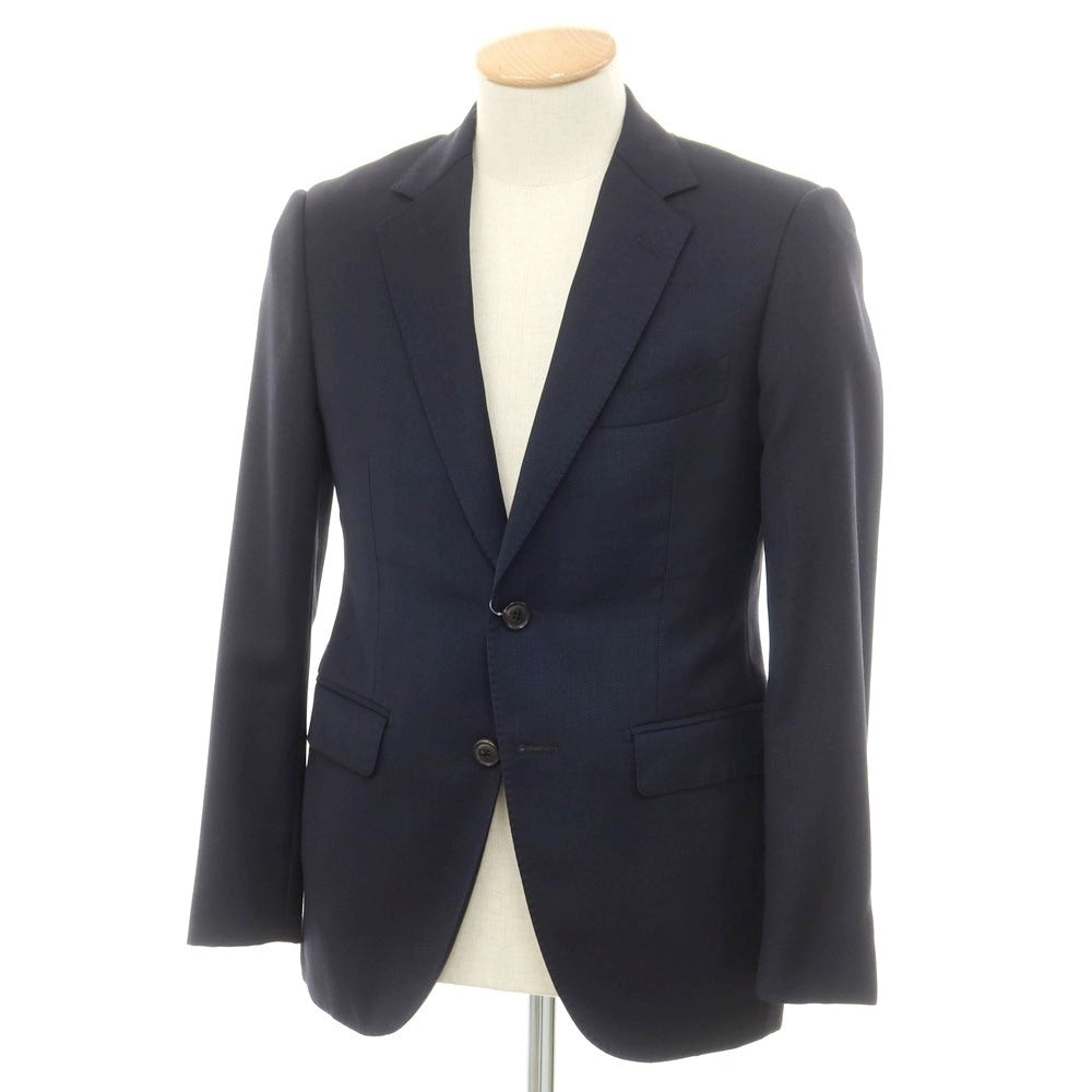 【中古】アザブテーラー azabu tailor ウール テーラードジャケット ネイビー【 42 】【 状態ランクC 】【 メンズ 】