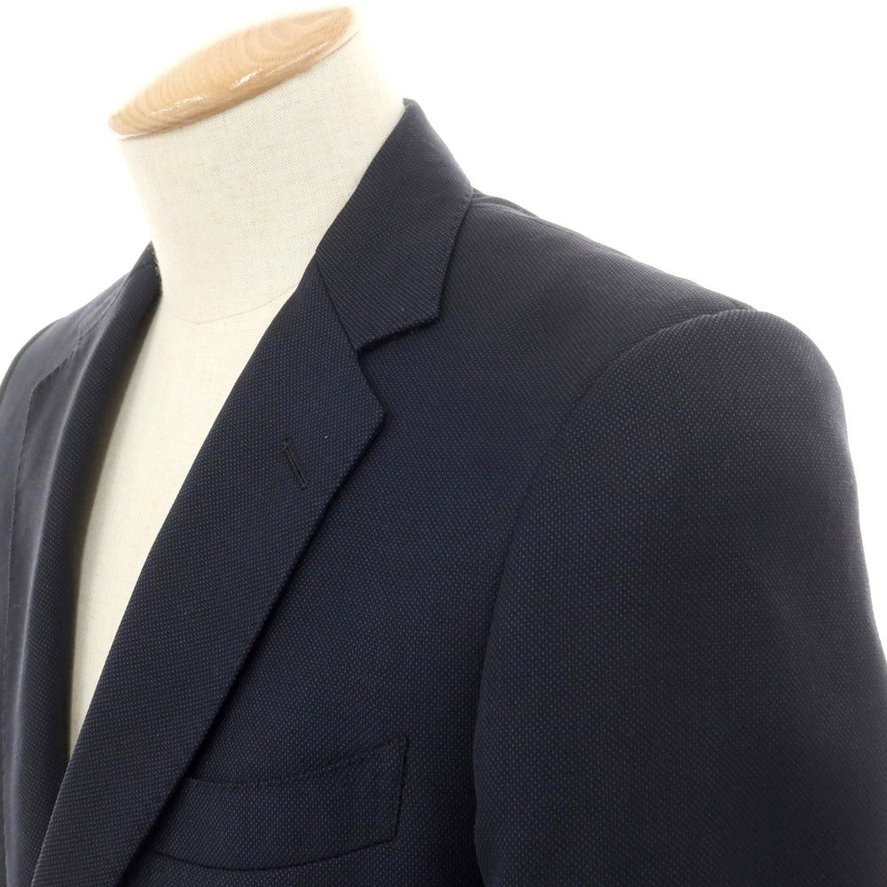 【中古】アザブテーラー azabu tailor ウール テーラードジャケット ネイビー【 42 】【 状態ランクC 】【 メンズ 】