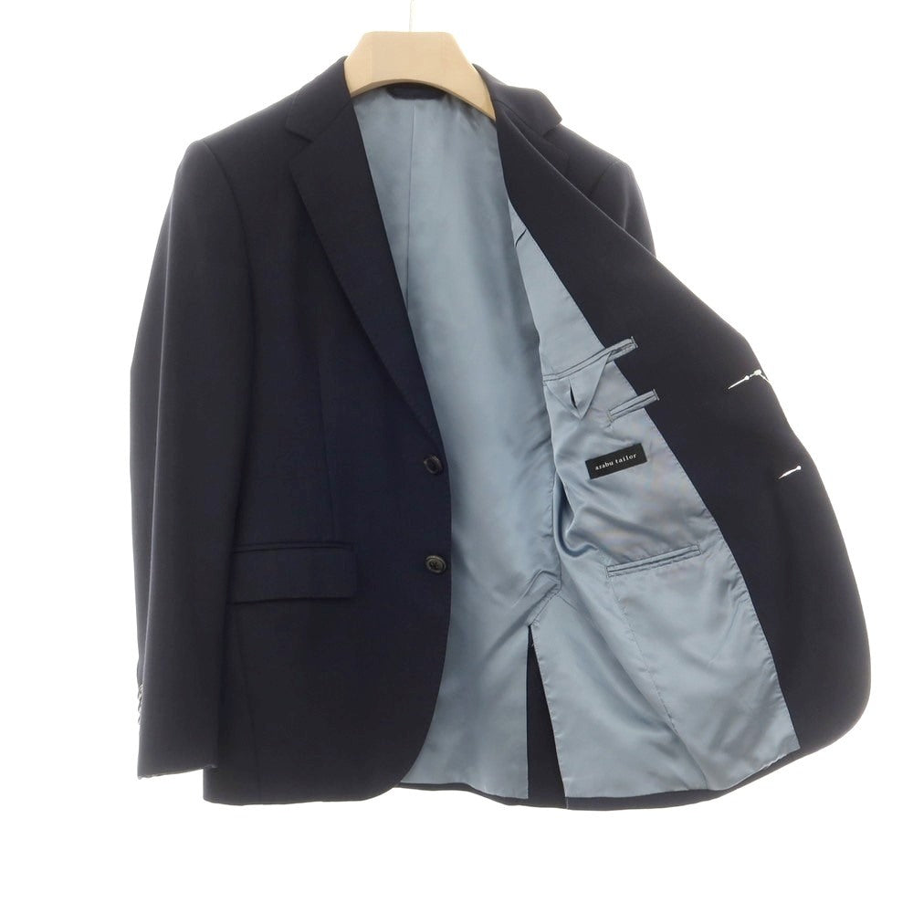 【中古】アザブテーラー azabu tailor ウール テーラードジャケット ネイビー【 42 】【 状態ランクC 】【 メンズ 】