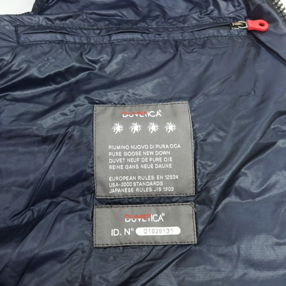 【中古】【未使用】デュベティカ DUVETICA ナイロン ダウンベスト ネイビー【 50 】【 状態ランクS 】【 メンズ 】