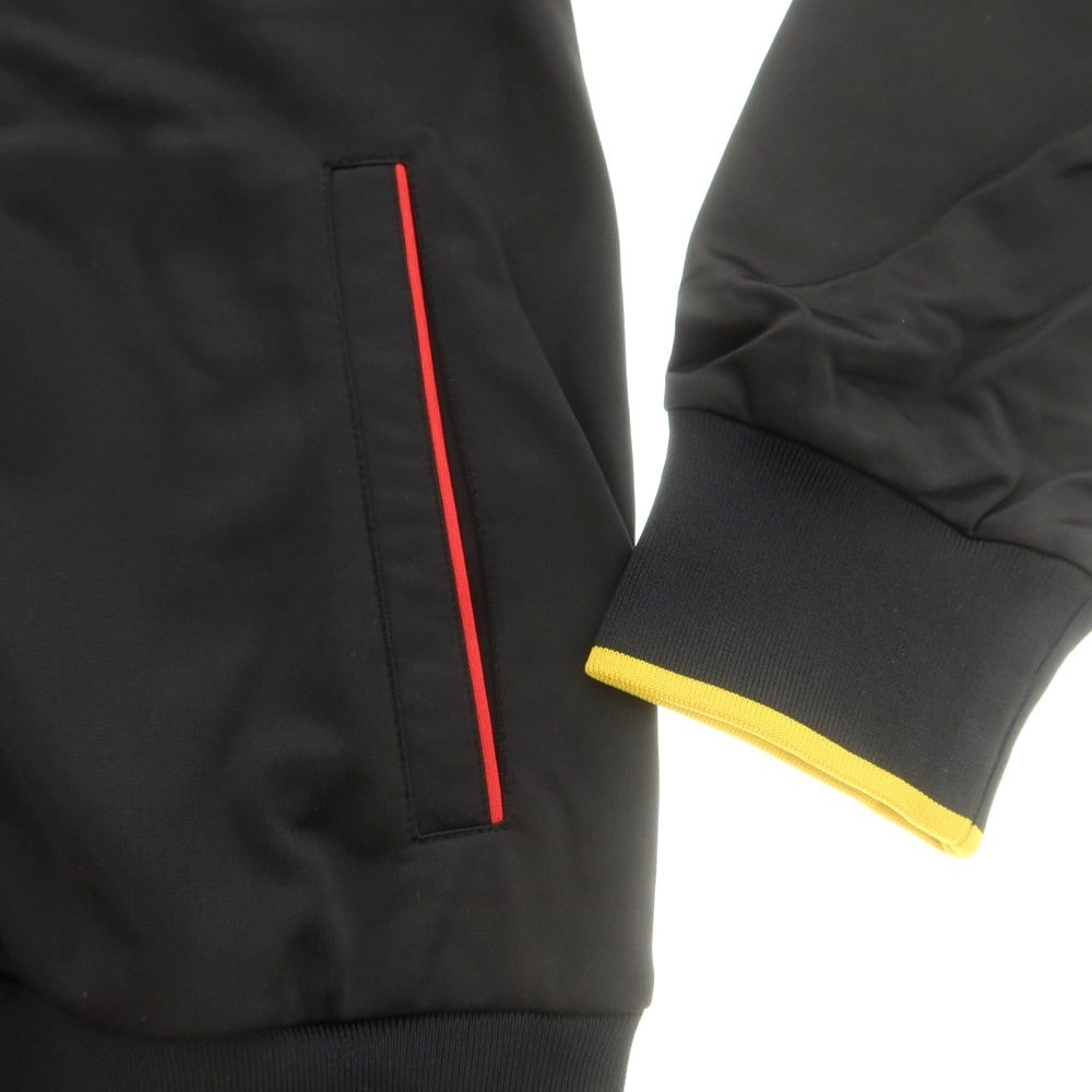 【中古】【未使用】エンポリオ アルマーニ EMPORIO ARMANI ポリエステル スタンドカラー ジップアップ ジャージ ブラック【 M 】【 状態ランクS 】【 メンズ 】