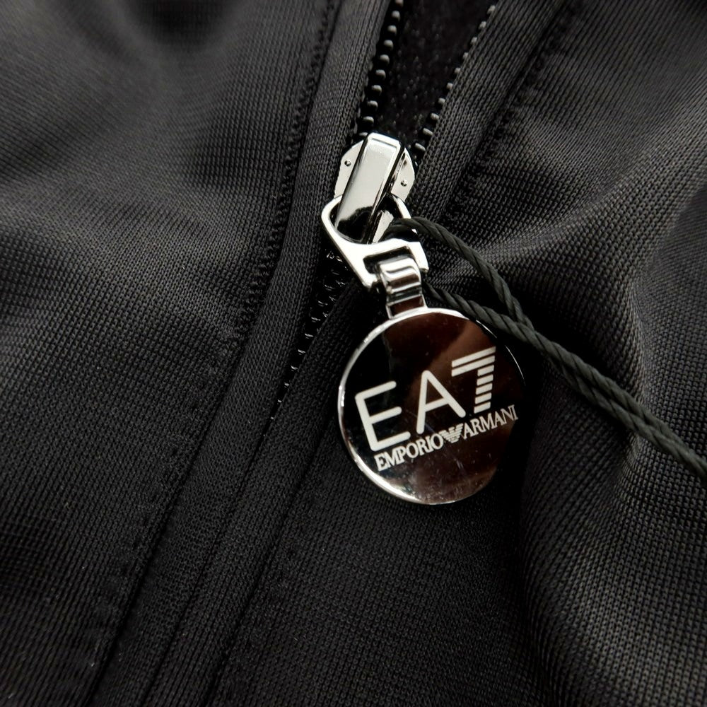 【中古】【未使用】エンポリオ アルマーニ EMPORIO ARMANI ポリエステル スタンドカラー ジップアップ ジャージ ブラック【 M 】【 状態ランクS 】【 メンズ 】