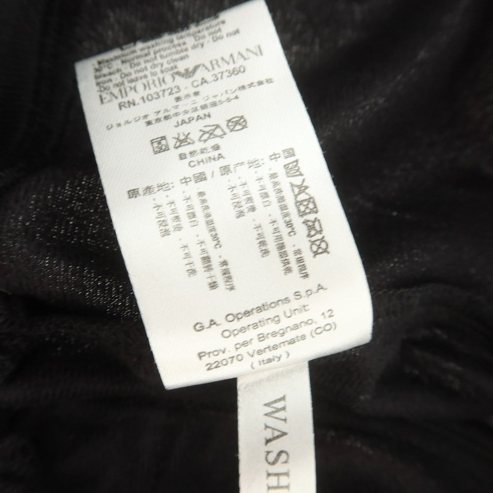 【中古】【未使用】エンポリオ アルマーニ EMPORIO ARMANI ポリエステル スタンドカラー ジップアップ ジャージ ブラック【 M 】【 状態ランクS 】【 メンズ 】