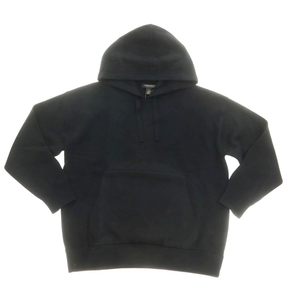 【中古】【未使用】バナナリパブリック Banana Republic コットンナイロンポリウレタン プルオーバー ニット パーカー ブラック【 L 】【 状態ランクS 】【 メンズ 】