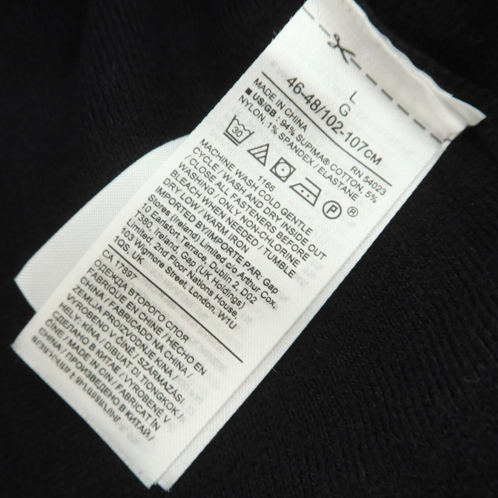 【中古】【未使用】バナナリパブリック Banana Republic コットンナイロンポリウレタン プルオーバー ニット パーカー ブラック【 L 】【 状態ランクS 】【 メンズ 】