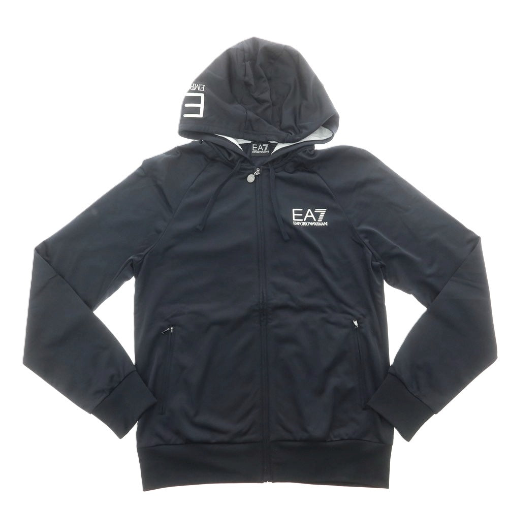 【中古】【未使用】エンポリオ アルマーニ EMPORIO ARMANI ポリエステル ジップアップ パーカー ダークグレイッシュネイビー【 M 】【 状態ランクS 】【 メンズ 】