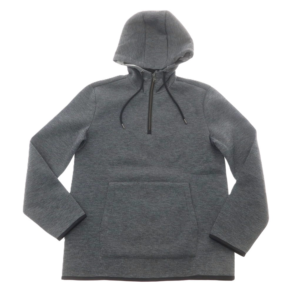 【中古】【未使用】バナナリパブリック Banana Republic ポリエステルレーヨン ダンボールニット ハーフジップ パーカー グレー【 L 】【 状態ランクS 】【 メンズ 】