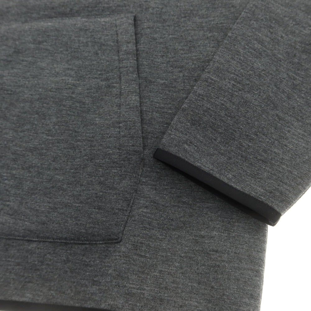 【中古】【未使用】バナナリパブリック Banana Republic ポリエステルレーヨン ダンボールニット ハーフジップ パーカー グレー【 L 】【 状態ランクS 】【 メンズ 】